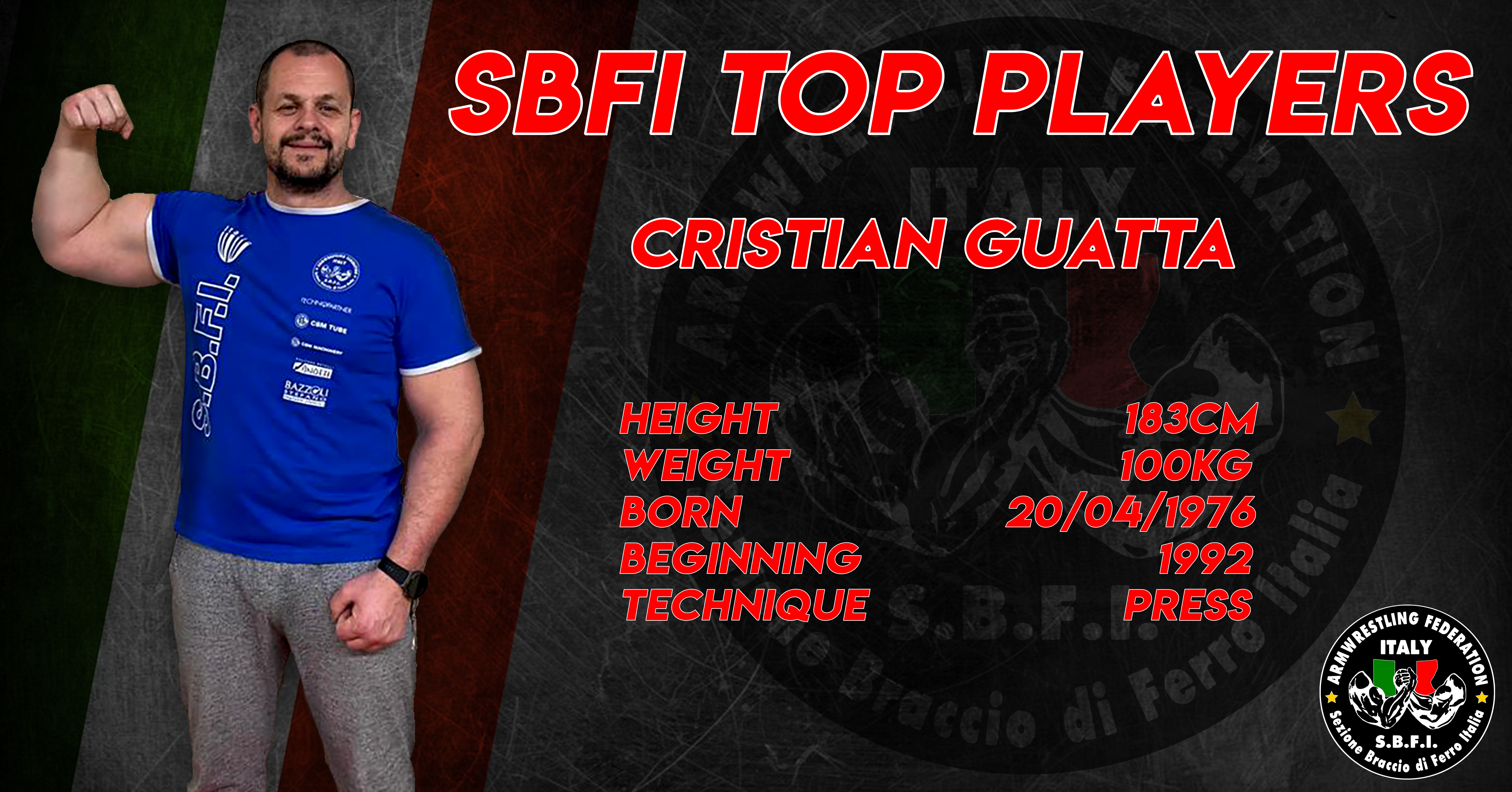 SBFI - Sezione Braccio di Ferro Italia - Top Players Cristian Guatta