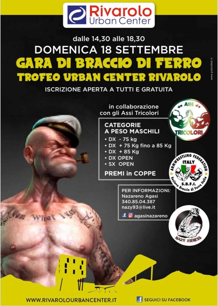 SBFI - Sezione Braccio di Ferro Italia - Trofeo Urban Center Rivarolo 2022