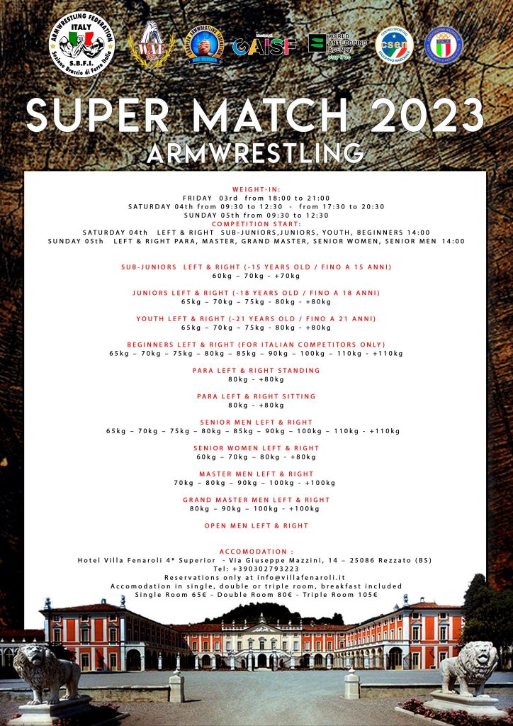 SBFI - Sezione Braccio di Ferro Italia - Super Match 2022