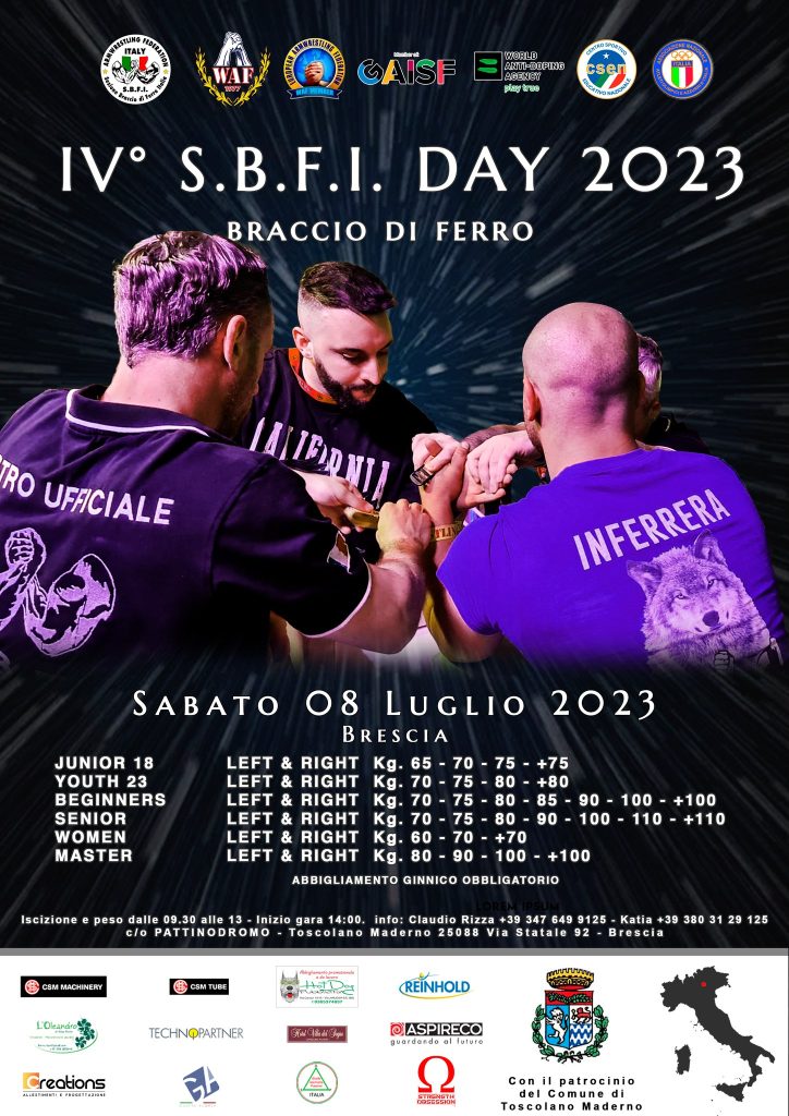 SBFI - Sezione Braccio di Ferro Italia - SBFI Day 2023