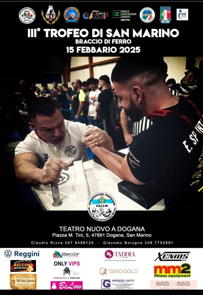 SBFI - Sezione Braccio di Ferro Italia - III° Trofeo San Marino