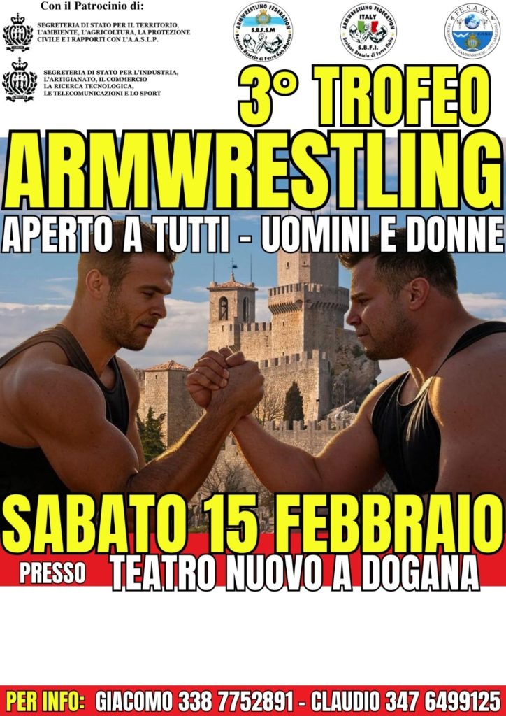 SBFI - Sezione Braccio di Ferro Italia - III° Trofeo San Marino