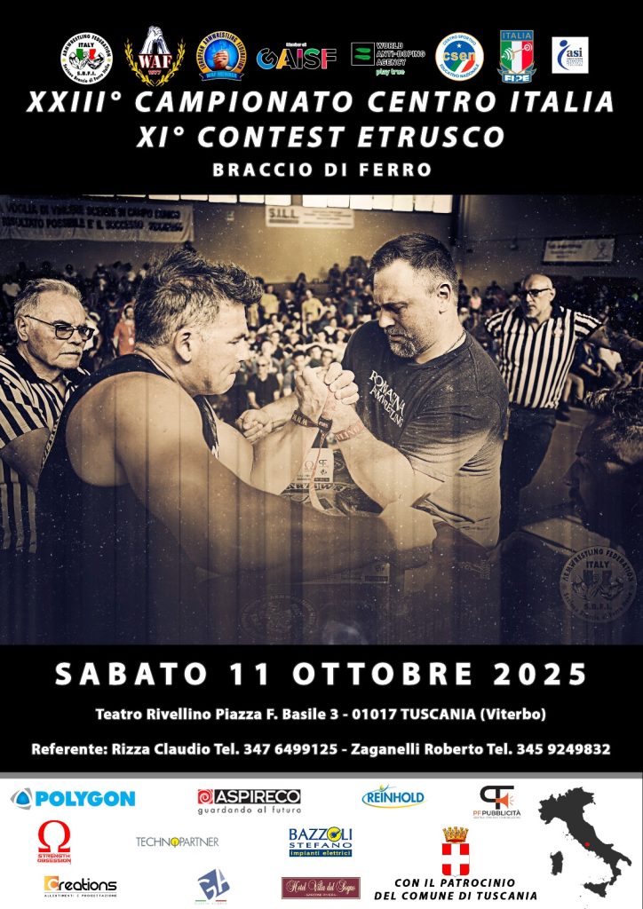 SBFI - Sezione Braccio di Ferro Italia - Centro Italia 2025
