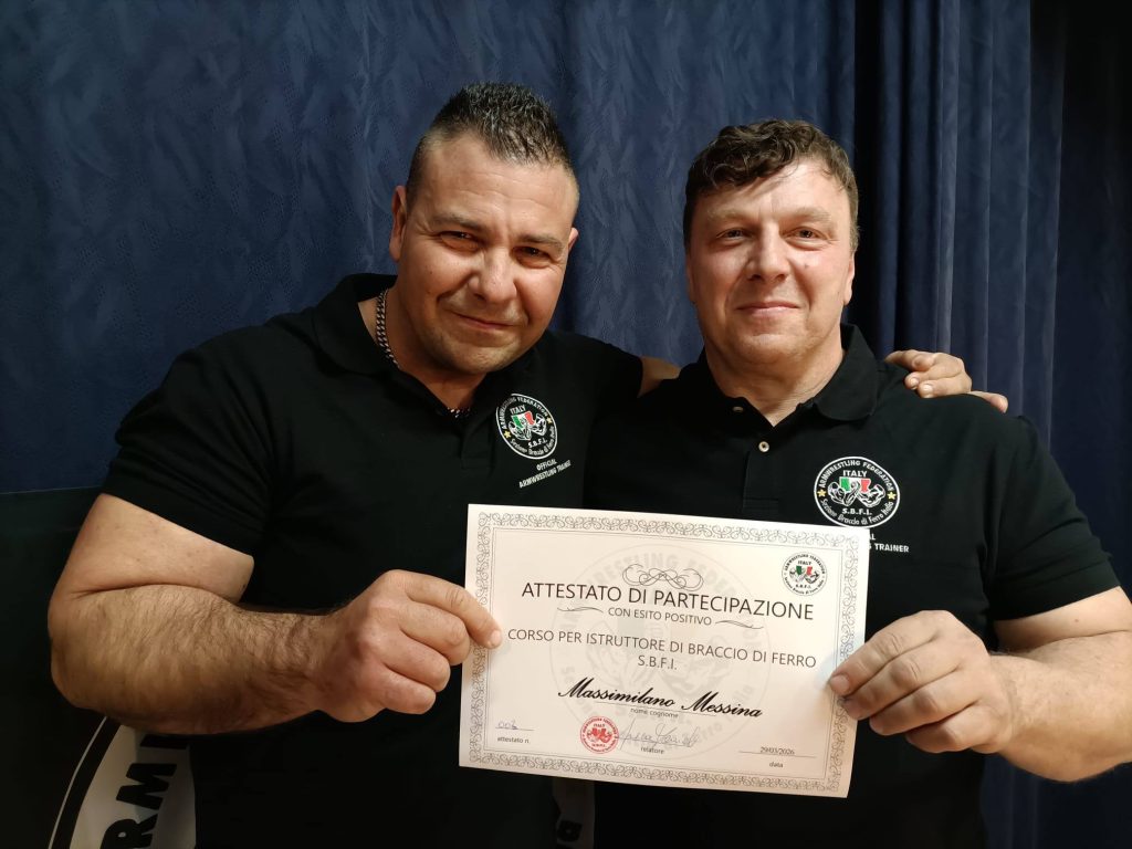SBFI - Sezione Braccio di Ferro Italia - Istruttori Cerificati di Primo Livello