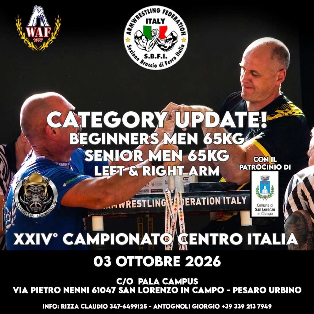 SBFI - Sezione Braccio di Ferro Italia - Centro Italia 2026