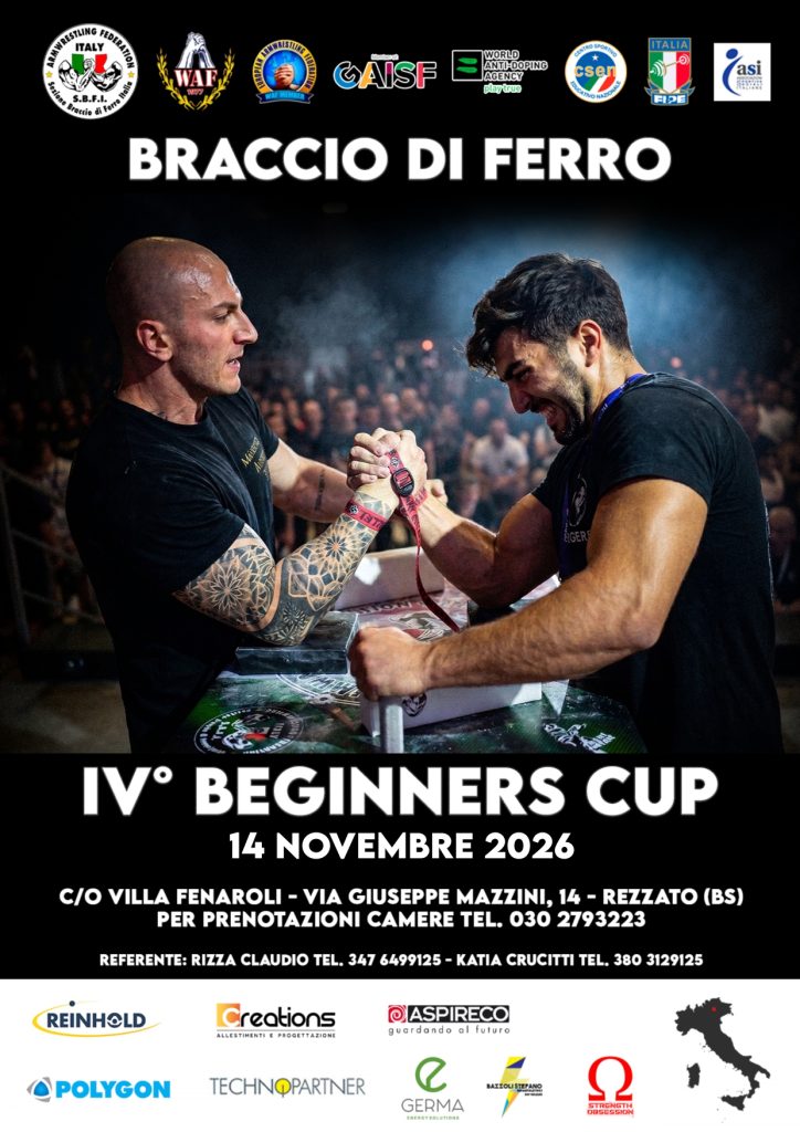 SBFI - Sezione Braccio di Ferro Italia - Beginners Cup 2026